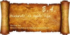 Budaházi Amélia névjegykártya